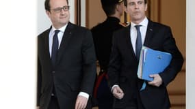 François Hollande et Manuel Valls à l'Elysée, le 10 février 2016