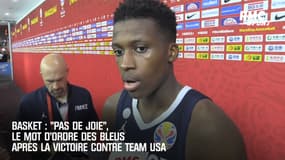 Basket : "Pas de joie", le mot d'ordre des Bleus après la victoire contre Team USA