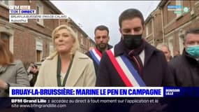 Pas-de-Calais: Marine Le Pen en campagne à Bruay-la-Bruissière