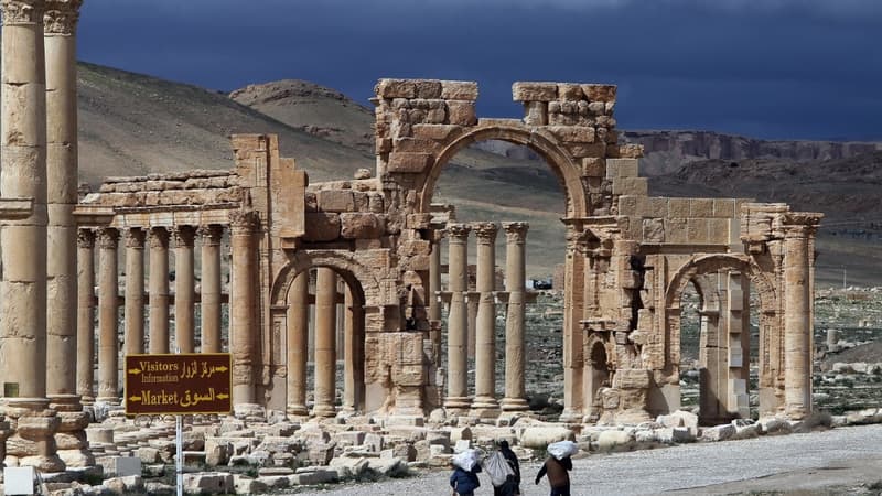 Les forces du régime à l'entrée de la ville antique de Palmyre - Mercredi 23 mars 2016