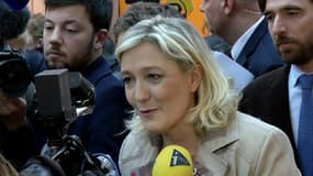 Marine Le Pen, jeudi, au Salon de l'agriculture.
