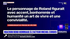 "Plus belle la vie": Emmanuel Macron rend hommage à Michel Cordes