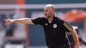 Le sélectionneur de l'Algérie Djamel Belmadi face au Burkina Faso