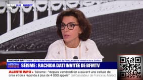 Rachida Dati: "J'ai une pensée pour ces Marocains qui résistent, qui sont solidaires"