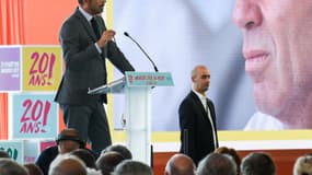 Le Premier ministre, Édouard Philippe, lors de l'université d'été du Medef à Jouy-en-Josas le 28 août 2018. 
