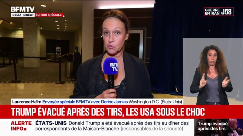 Tirs au dîner de la presse avec Donald Trump: "La peur, on l'a tous eue", raconte Laurence Haïm, envoyée spéciale de BFMTV