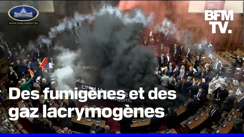 Serbie: des fumigènes allumés en pleine session parlementaire par des députés de l'opposition