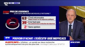 Inflation: pour 63% des Français, une "nouvelle ristourne" sur le prix de l'essence est "nécessaire, malgré l'impact sur les dépenses publiques" (sondage BFMTV/Elabe)