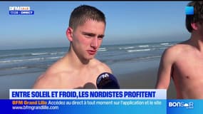 "L'eau est à 7°C, elle est bien!": le soleil fait sortir les Nordistes