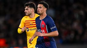 Warren Zaïre-Emery avec le PSG contre le Barça en Ligue des champions, le 10 avril 2024