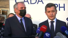 Gérald Darmanin et François Bayrou à Pau ce vendredi.