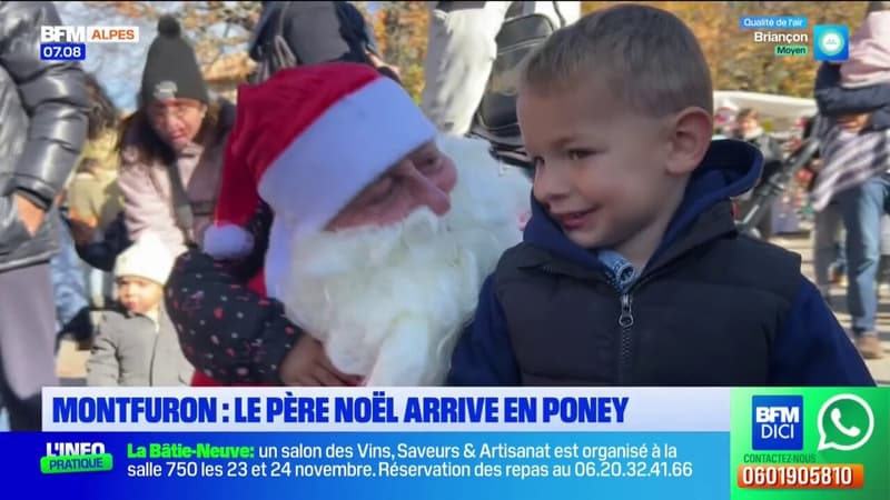 Montfuron: le père Noël arrive en poney