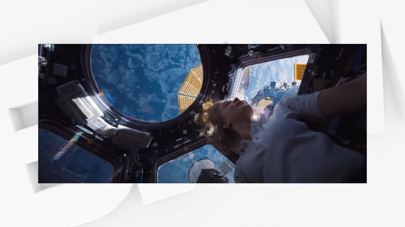 Une image de la bande-annonce du film russe "Le Défi", tourné en partie dans l'espace.