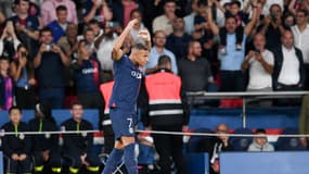 Kylian Mbappé lors du match PSG-Lens (3-1, 3e journée de Ligue 1), le 26 août 2023