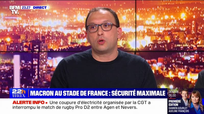 Cartons rouges contre Emmanuel Macron au Stade de France: pour Karim Bacha (FSU 93), le cheminement de la réforme des retraites a été 