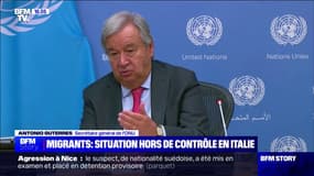 Arrivée de migrants à Lampedusa: "Face à ces flux, il est essentiel d'avoir une solidarité européenne", pour le secrétaire général de l'ONU, Antonio Guterres