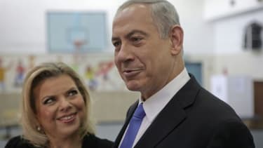 Le Premier ministre israélien Benjamin Netanyahu et son épouse Sara, le 22 octobre 2013 à Jérusalem