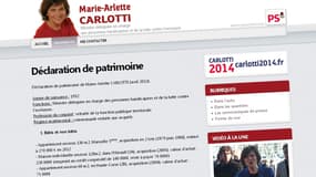 Le site de Marie-Arlette Carlotti, ministre déléguée aux Personnes handicapées et candidate à la mairie de Marseille.