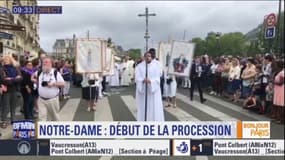 Paris: la procession du 15-Août s'élance du chevet de Notre-Dame