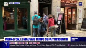 Dans le Vieux-Lyon, le mauvais temps se fait ressentir