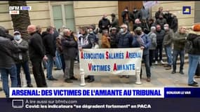 Toulon: des victimes de l'amiante mobilisées devant le tribunal