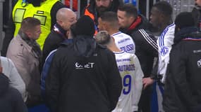 Discussion tendue entre représentants des supporteurs lyonnais, Pierre Sage, Corentin Tolisso, Georges Mikautadze ou encore Rayan Cherki, 18 janvier 2025