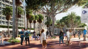 Projection de la Croisette après les travaux de réaménagement.