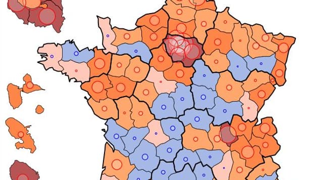 Variation annuelle de la population due au solde naturel entre 2010 et 2015 Variation annuelle de la population due au solde naturel entre 2010 et 2015