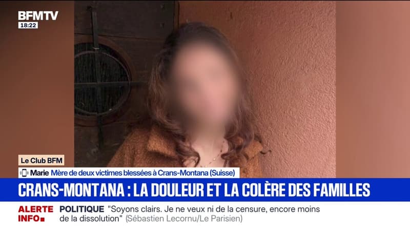 "Mes filles sont dans un état grave [...] je ne dors plus": Marie, mère de deux victimes blessées à Crans-Montana, témoigne sur BFMTV