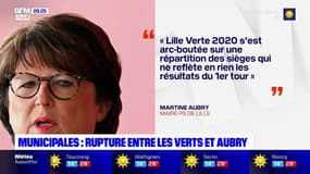 Municipales à Lille: pas d'alliance entre les Verts et Martine Aubry pour le second tour