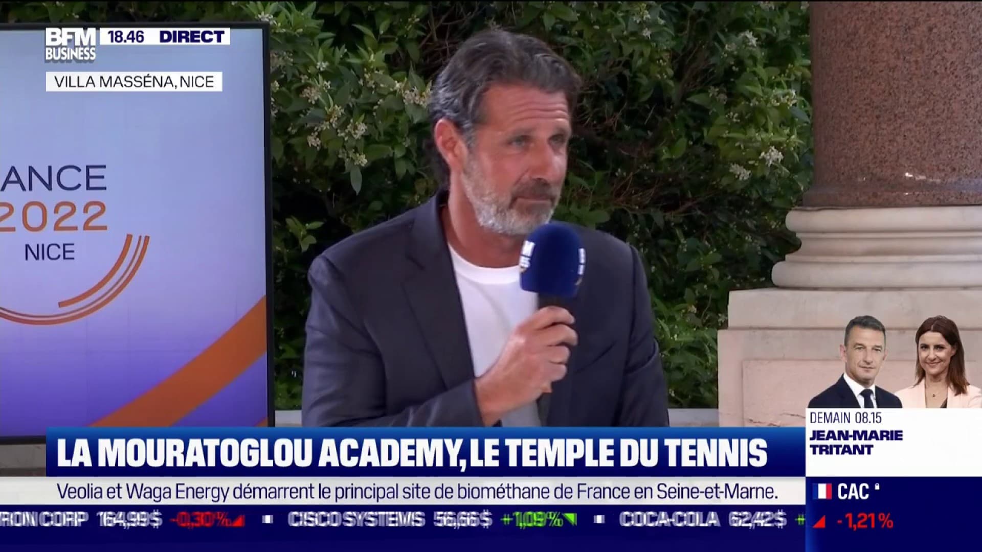 Patrick Mouratouglou, entraîneur de tennis et fondateur de la Mouratoglou Academy Patrick Mouratouglou, entraîneur de tennis et fondateur de la Mouratoglou Academy