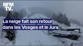 En cette mi-avril, la neige fait son retour dans les Vosges et le Jura