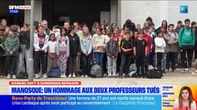 Manosque: des élèves rendent hommage à Samuel Paty et Dominique Bernard 