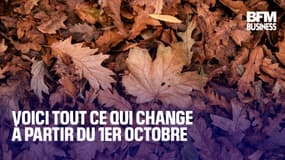 Voici tout ce qui change à partir du 1er octobre