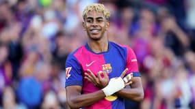 Lamine Yamal lors du match Barça-Villarreal (2-3, Liga), le 18 mai 2025
