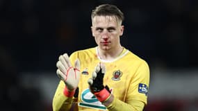 Marcin Bulka avec le nez en sang après PSG-Nice, le 14 mars 2024