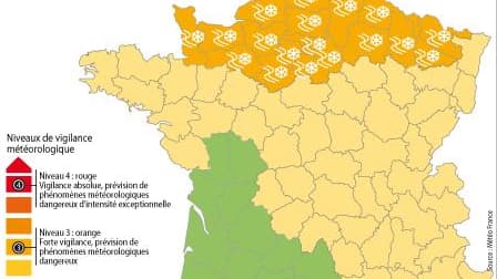 ALERTE MÉTÉO DE NIVEAU ORANGE À LA NEIGE ET AU VERGLAS