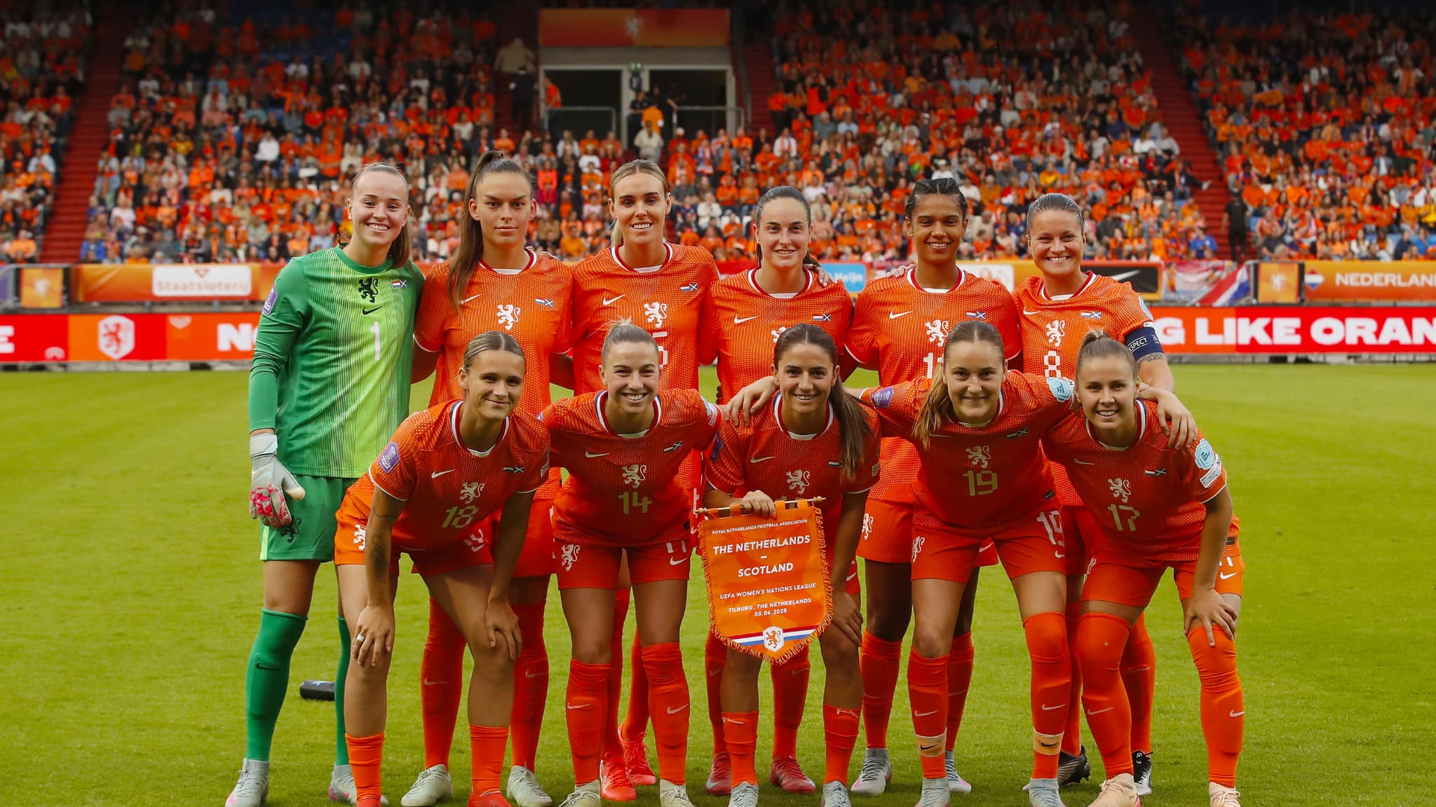 L'équipe féminine des Pays-Bas.