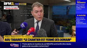 Suspension du chantier de l'A69: "Ce projet doit aller jusqu'au bout" soutient Philippe Tabarot, ministre des Transports