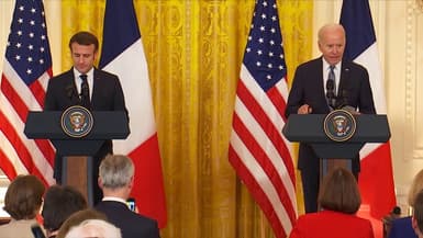 Le président de la République Emmanuel Macron et le président des États-Unis Joe Biden le 1er décembre 2022 à Washington D.C.