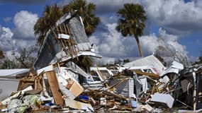 Dégâts laissés par l'ouragan Ian à Fort Myers Beach, Floride, le 2 novembre 2022. 