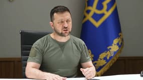 Volodymyr Zelensky s'adressant aux membres de l'Otan le 29 juin 