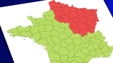 Carte de France des départements affectés par le coronavirus.