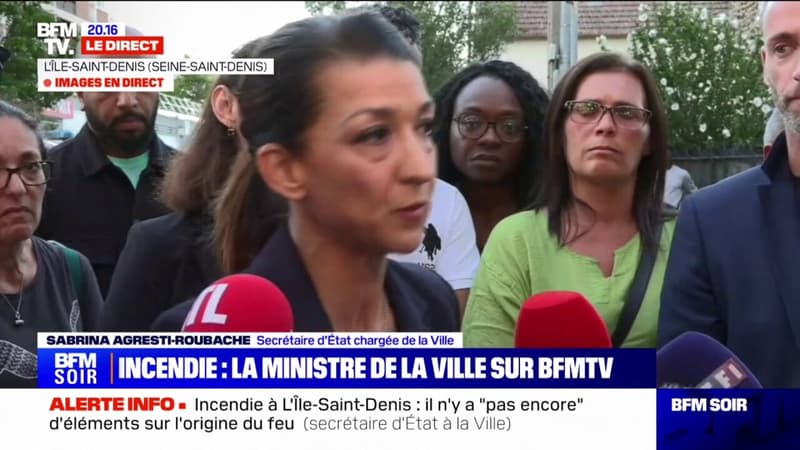 Incendie à l'Ile-Saint-Denis: Sabrina Agresti-Roubache se rend sur place