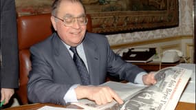 Pierre Bérégovoy quelques jours après sa nomination à Matignon par François Mitterrand, le 5 avril 1992.
