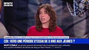 "CDI jeunes": "Le Medef lance un affront à la jeunesse", estime Cassandra, militante au collectif Le Poing Levé