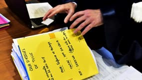 Des dossiers au procès de la mère de Séréna, le 12 novembre 2018.