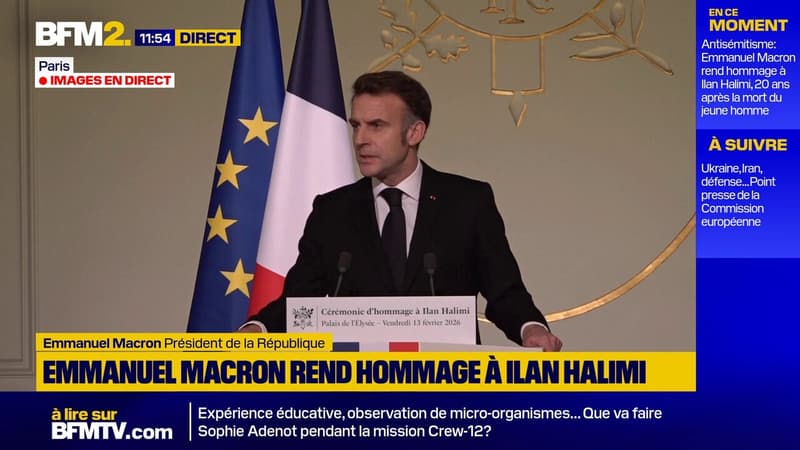 Hommage à Ilan Halimi: "En 20 ans, la barbarie antisémite n'a cessé de se régénérer", affirme Emmanuel Macron
