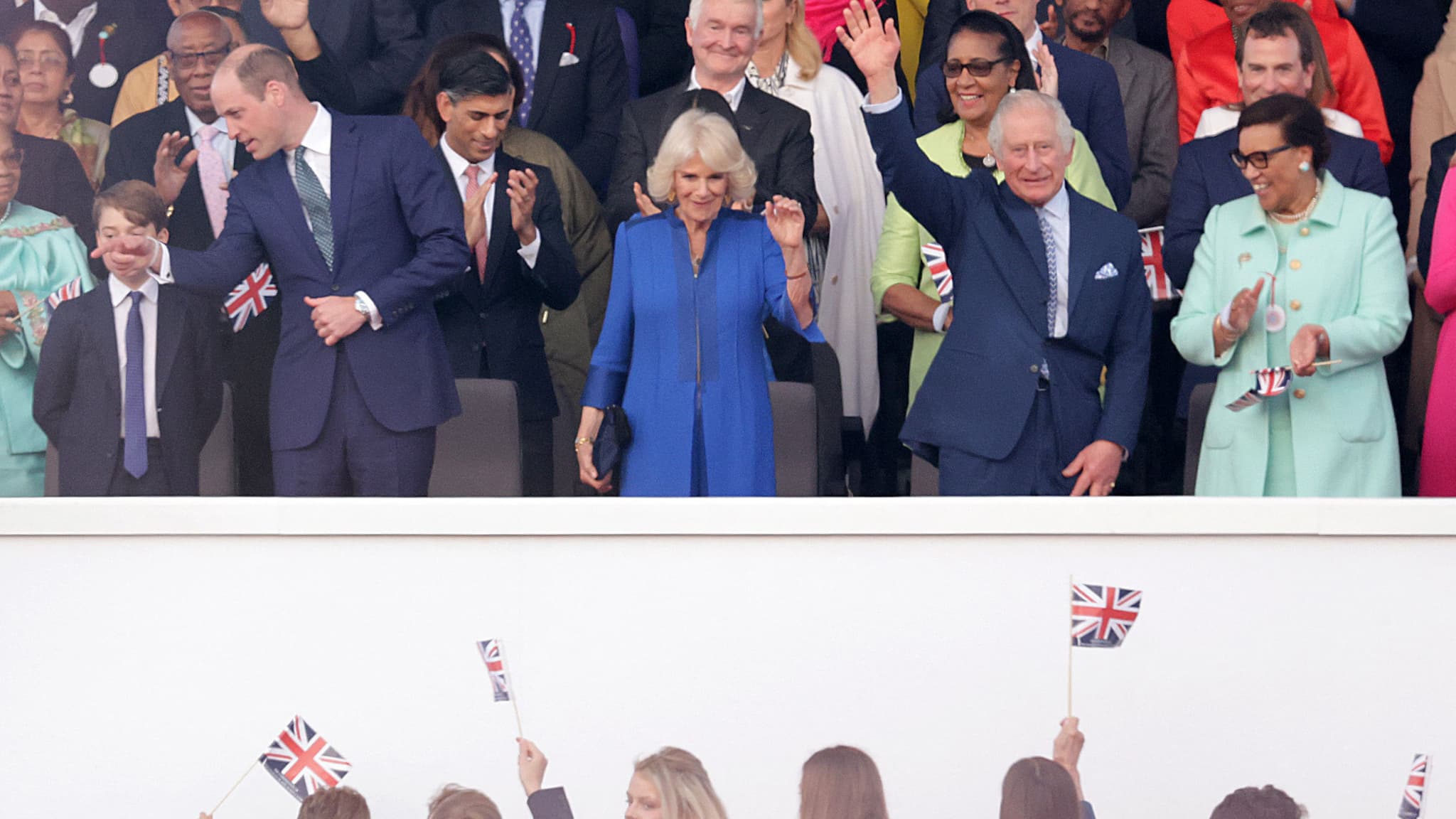 Le roi et la reine au concert du couronnement, à Windsor, le 7 mai 2023. Le roi et la reine au concert du couronnement, à Windsor, le 7 mai 2023.
