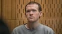 Le tueur de Christchurch, Brenton Tarrant, lors du réquisitoire, pendant son procès à Christchurch le 27 août 2020